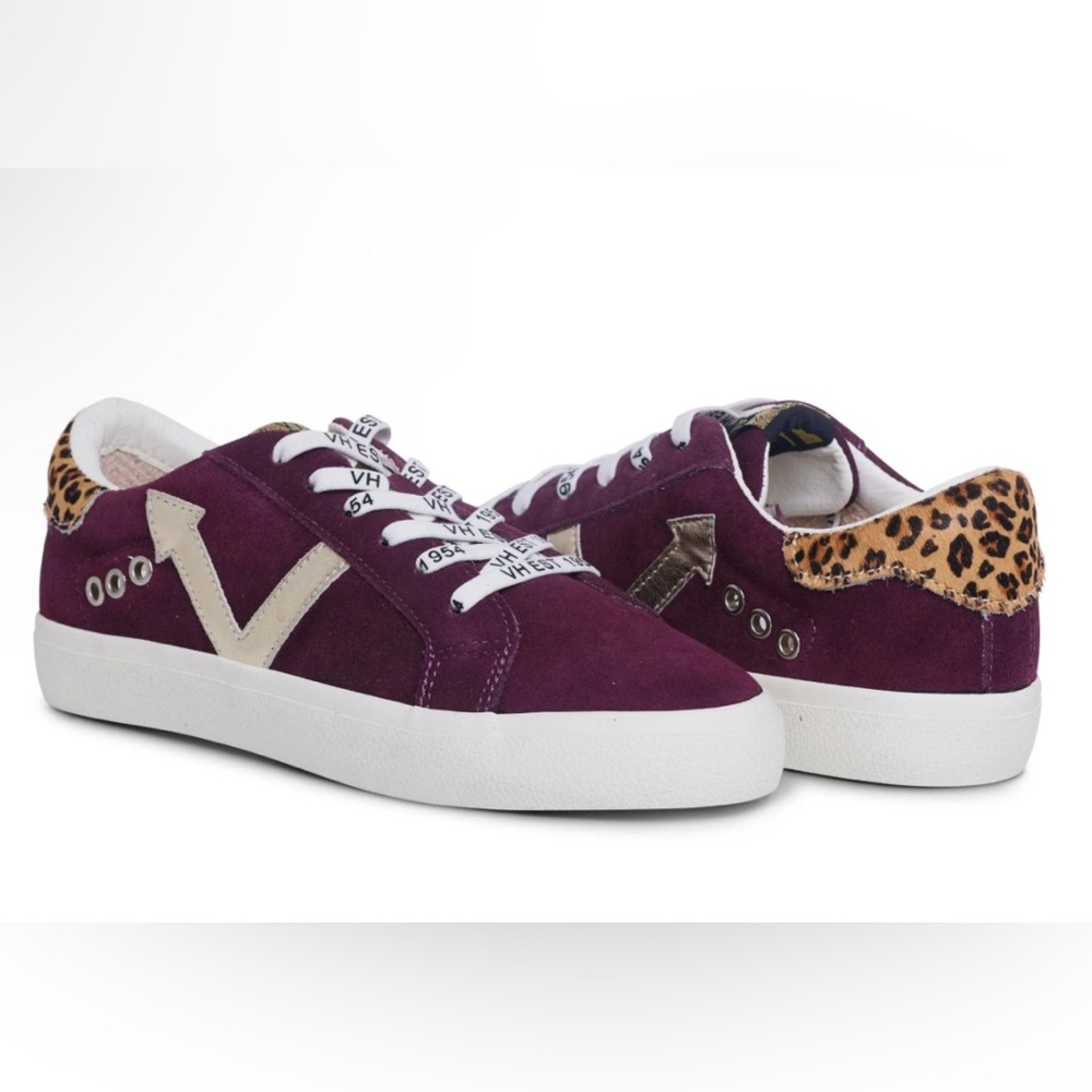 Vintage Havana Jordy Burgundy and Leopard Print Multi Size 11 New
